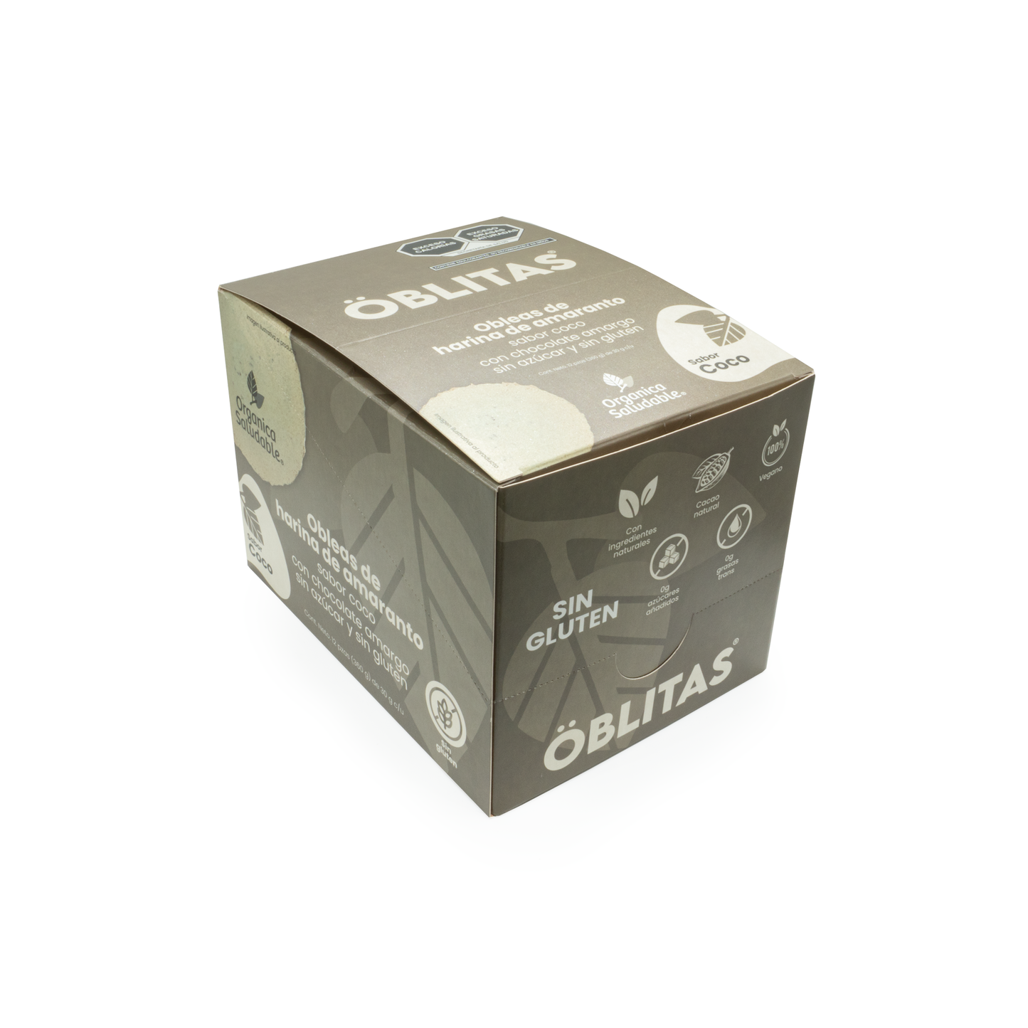 Caja con Obleas sabor Coco