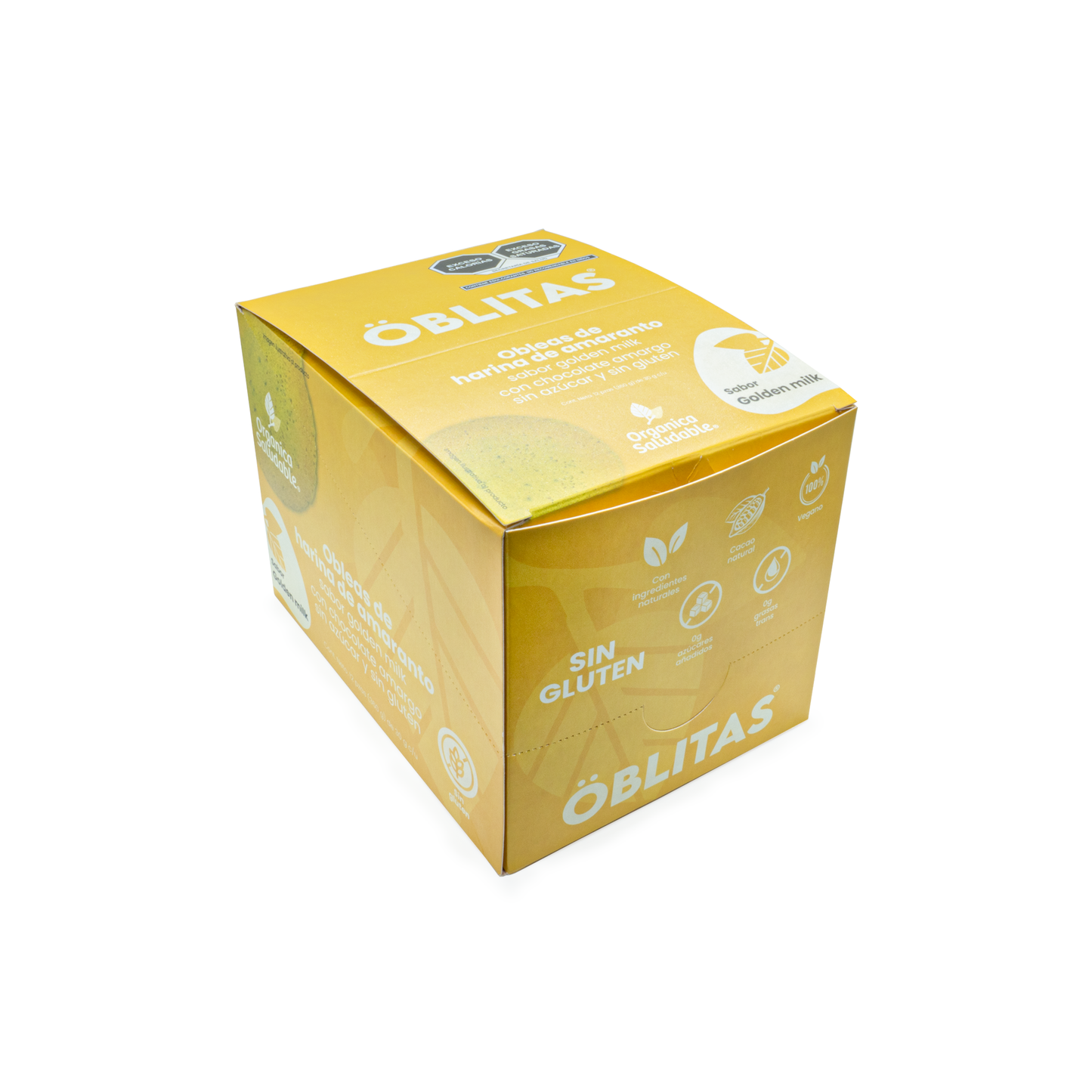 Caja con Obleas sabor Golden milk