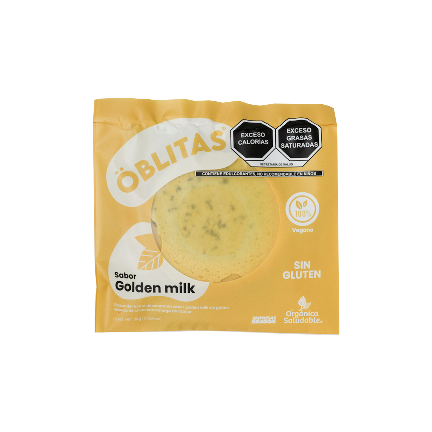 Caja con Obleas sabor Golden milk