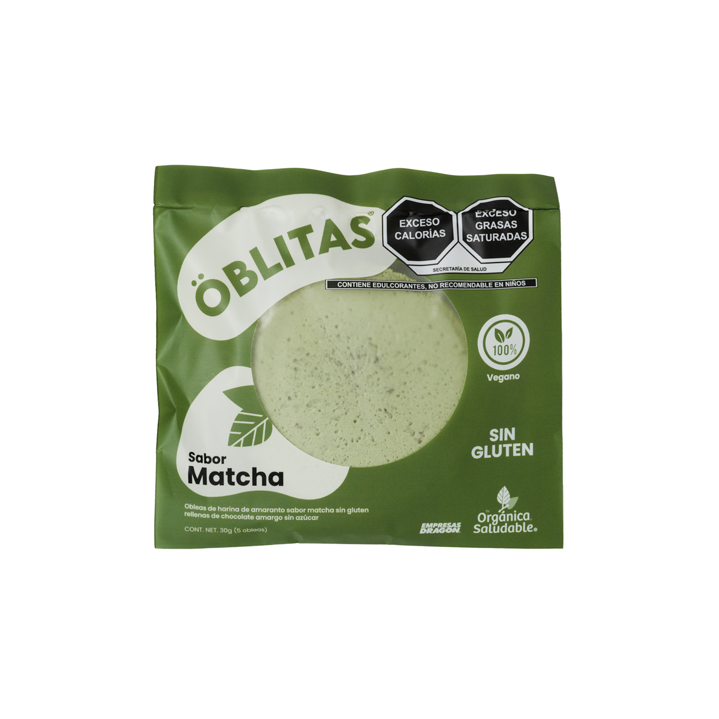 Caja con Obleas sabor Matcha