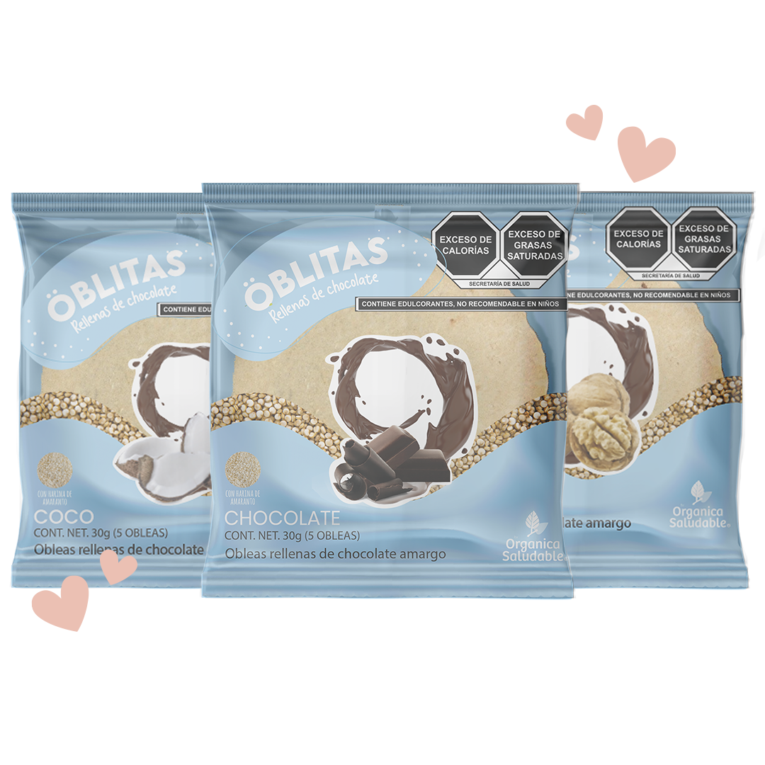 Pack Öblitas - Chocolate 🍫 Nuez 🌰 y Coco 🥥