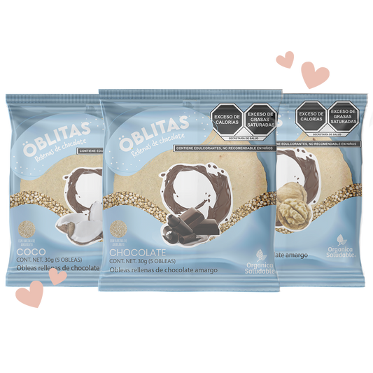 Pack Öblitas - Chocolate 🍫 Nuez 🌰 y Coco 🥥