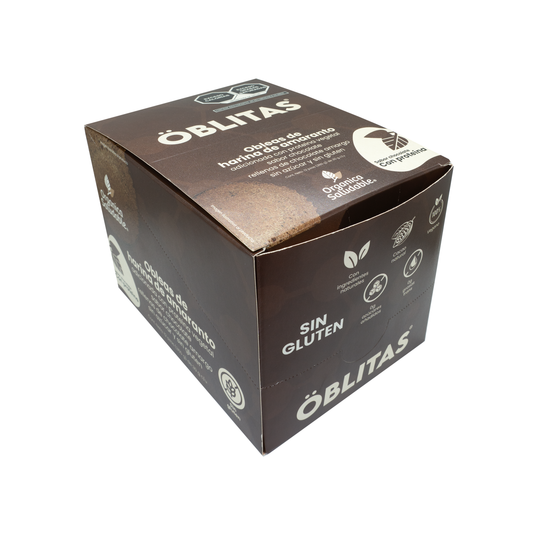 Caja con Obleas sabor Chocolate con Proteína