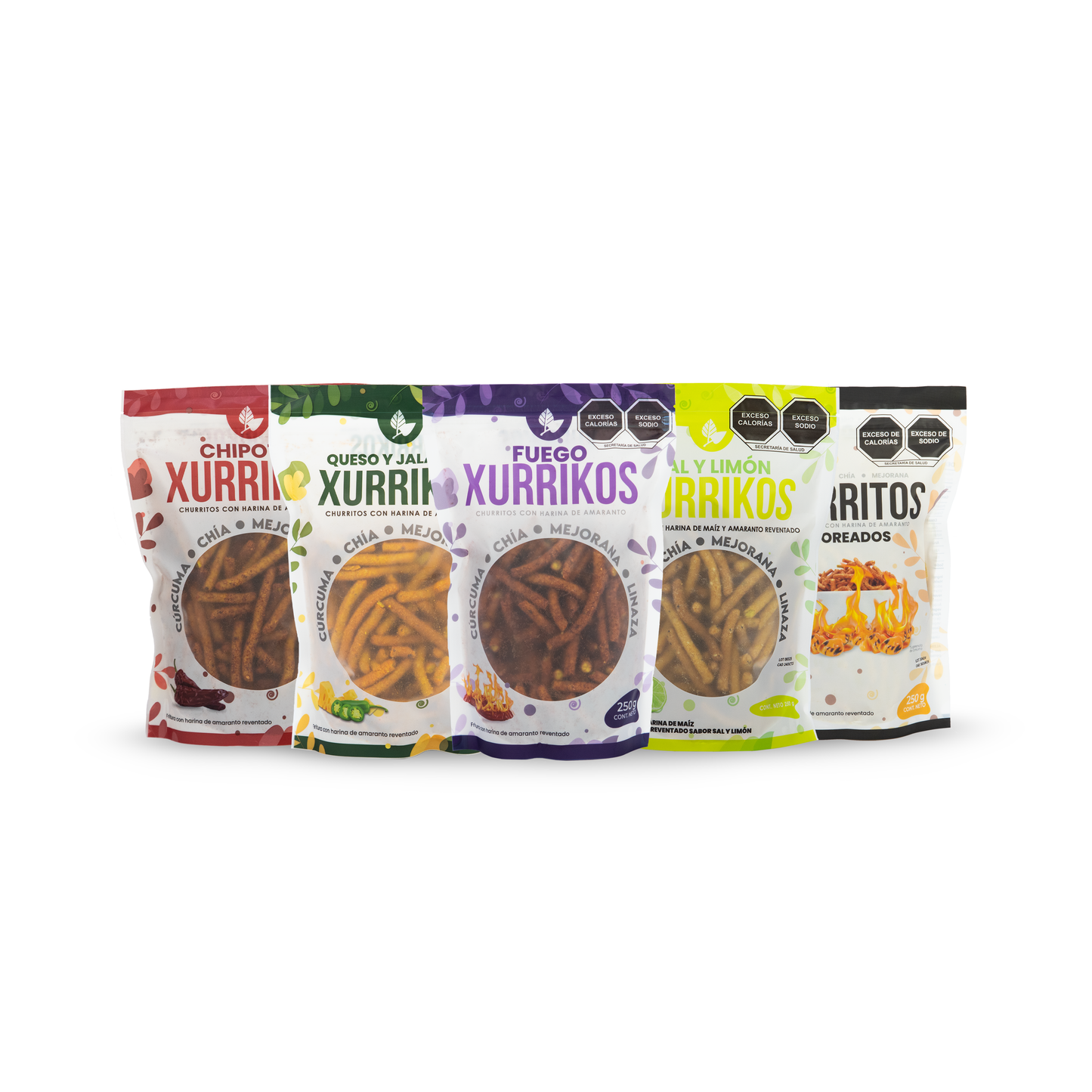 Combo Flavor Xurrikos - 6pzs o 12pzs de 250grs c/u
