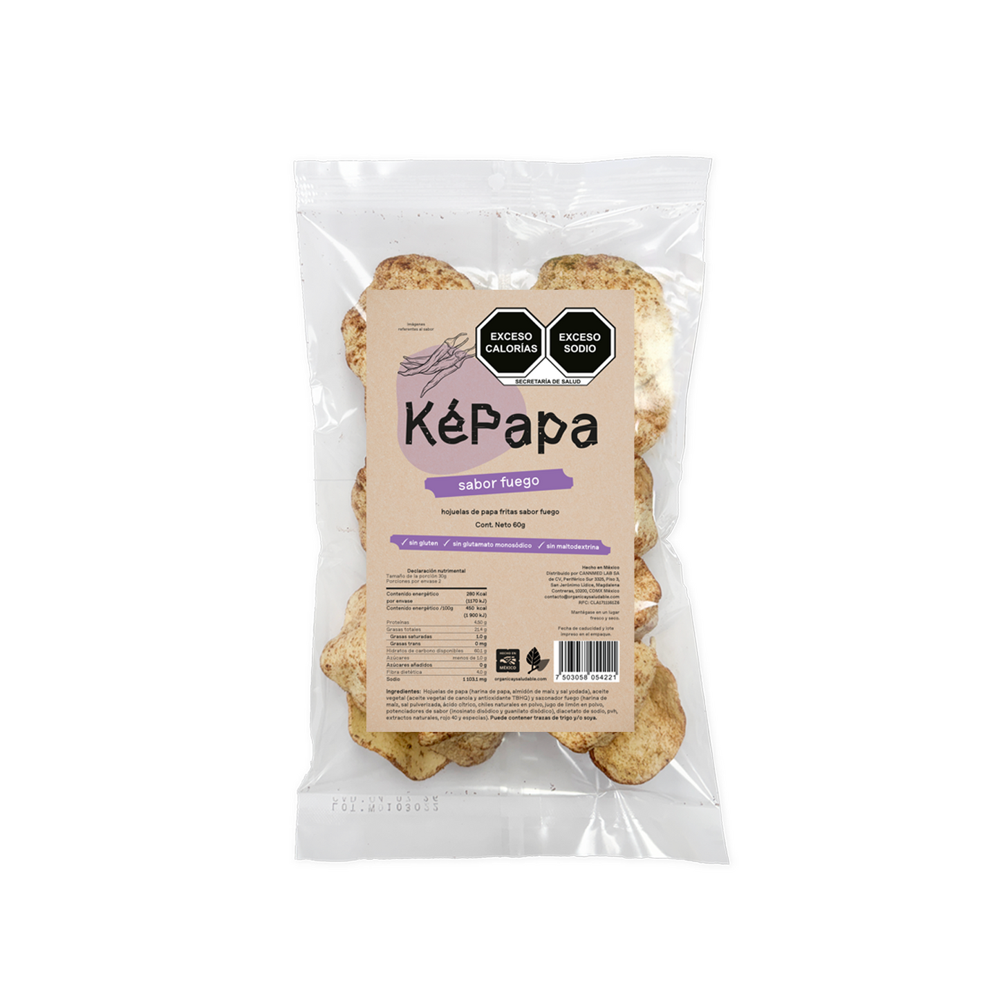 Hojuela de papa sabor Fuego - 60g