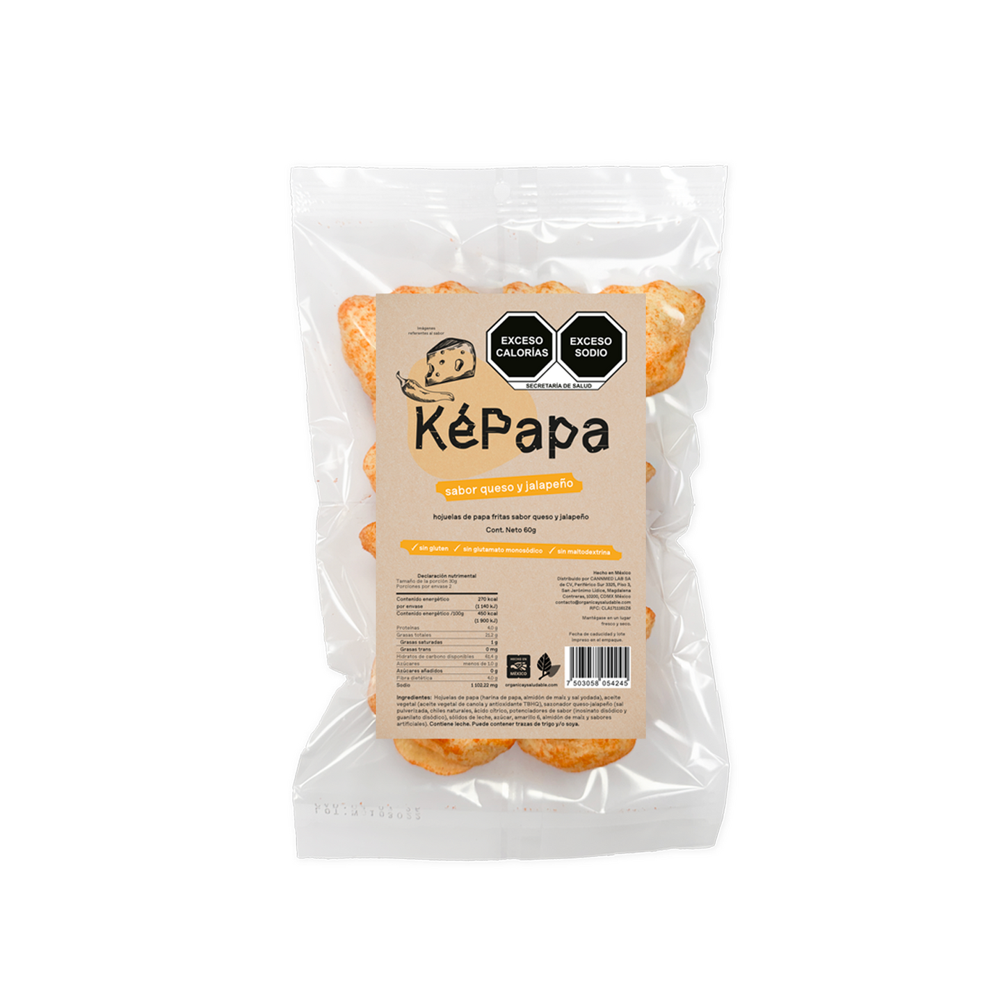 Hojuelas de papa Queso Jalapeño - 60g