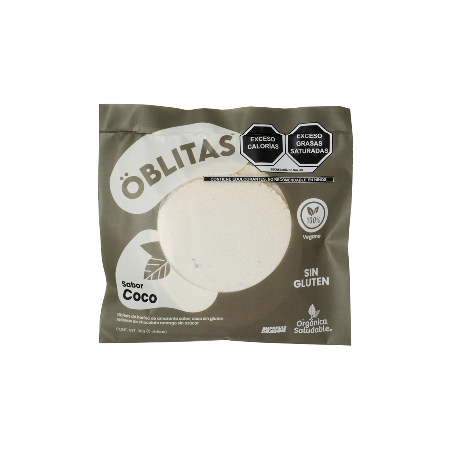 Caja con Obleas sabor Coco