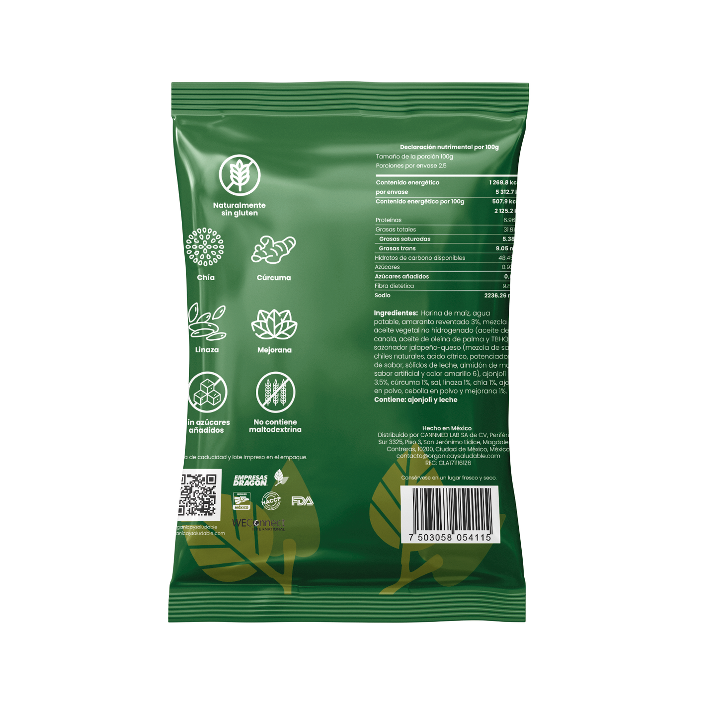 Xurrikos de Queso y Jalapeño - 250grs