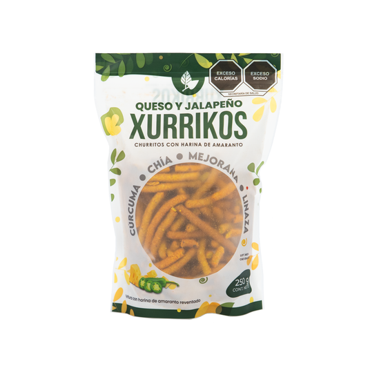 Xurrikos de Queso y Jalapeño - 250grs